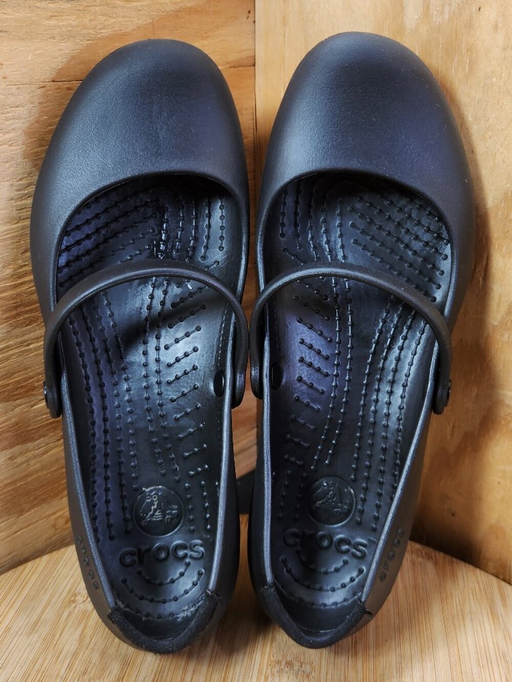 Crocs Alice Work Womens Black Mary Jane Ballet Flat Shoes Size 8 - Picture 6 of 9